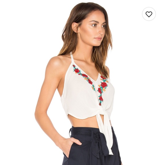 Embroidered Halter Top - Picture 2 of 5